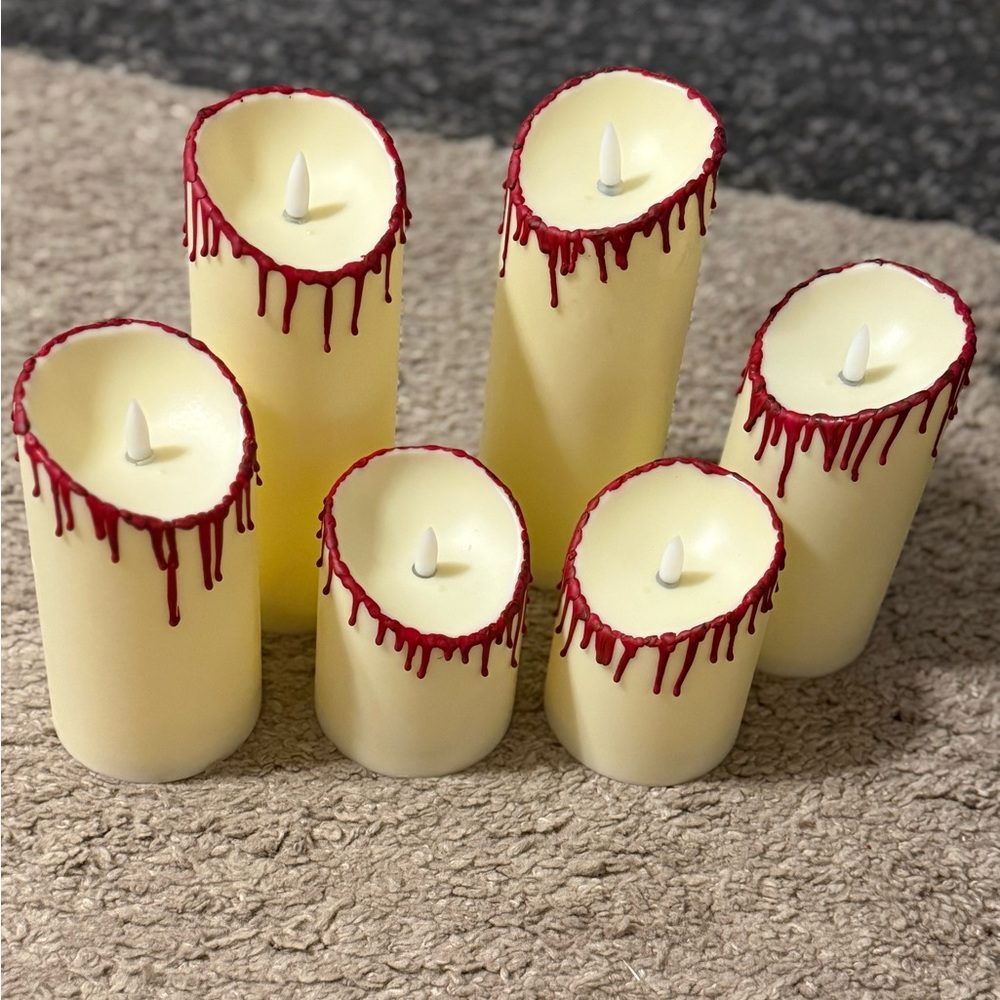 Set of Drip Effect LED Candles Halloween